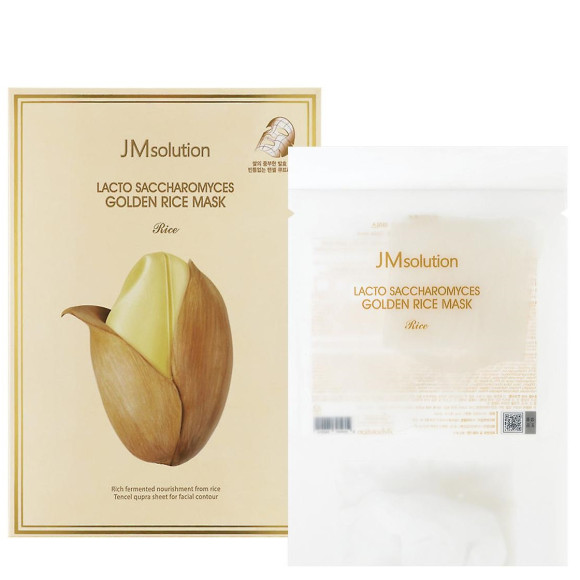 Тканинна маска для вирівнювання тона з екстрактом рису JMsolution Lacto Saccharomyces Golden Rice Mask - фото №1