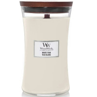 Ароматична свічка з ароматом сандалового дерева і дуба Woodwick Large White Teak 609 г - фото №1