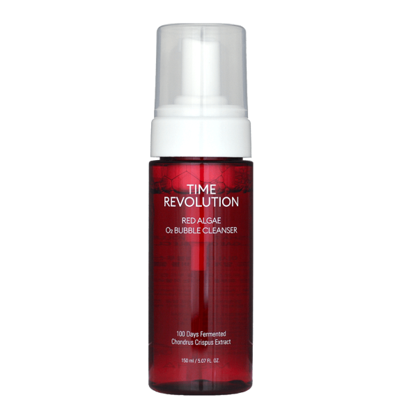 Пінка для вмивання омолоджуюча Missha Time Revolution Red Algae O2 Bubble Cleanser - фото №1