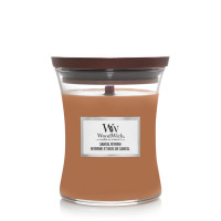 Ароматична свічка з нотами червоного дерева, евкаліпта та амбри Woodwick Mini Santal Myrrh 85 г - фото №1