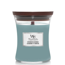 Ароматична свічка з ароматами сосни, свіжого повітря та кашеміру  Woodwick Medium Evergreen Cashmere 275 г - фото №1