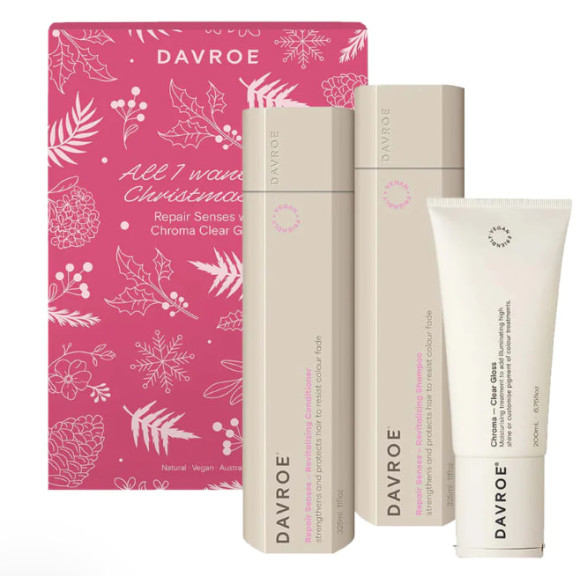 Набір для відновлення волосся Davroe Repair Senses Revitalizing Christmas Trio Pack - фото №1