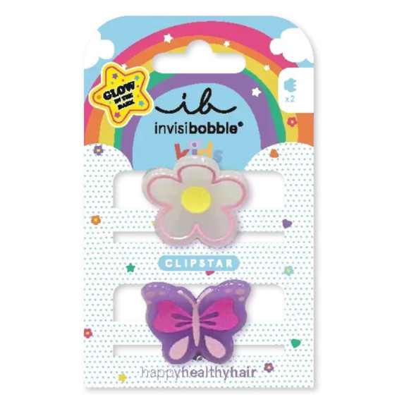 Заколка для волосся invisibobble CLIPSTAR GLOW KIDS Happy Flower - фото №1