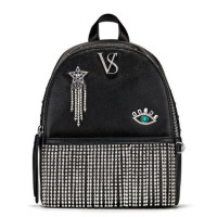 Рюкзак Victoria's Secret PEBBLED V-QUILT SMALL CITY BACKPACK, BLACK GLAM 1 шт - фото №1