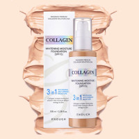 Тональна основа з колагеном Enough Collagen 3 in 1 whitening foundation 13 SPF 15 - фото №1