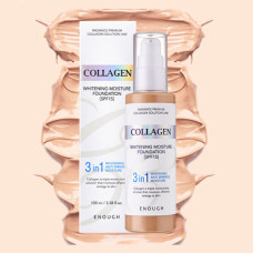 Тональна основа з колагеном Enough Collagen 3 in 1 whitening foundation 13 SPF 15 - фото №1