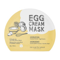 Тканинна маска з яєчним жовтком зволожуюча Too Cool For School Egg Cream Mask Hydration - фото №1