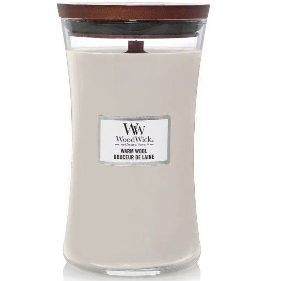 Ароматична свічка з ароматом теплої вовни Woodwick  Large Warm Wool 609 г - фото №1