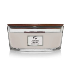 Ароматическая свеча с ароматом теплой шерсти Woodwick Ellipse Warm Wool 453 г - фото №1