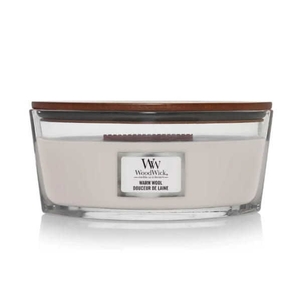 Ароматична свічка з ароматом теплої шерсті Woodwick Ellipse Warm Wool 453 г - фото №1