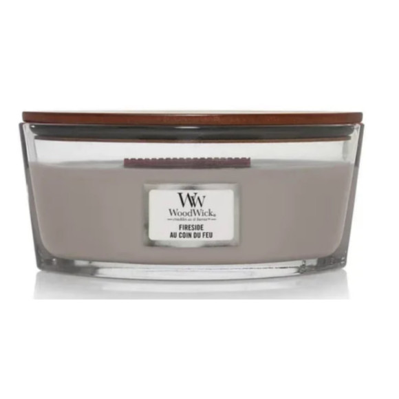Ароматична свічка з ароматом копченого дерева та яблучної шкірки Woodwick Ellipse Fireside 453 г - фото №1