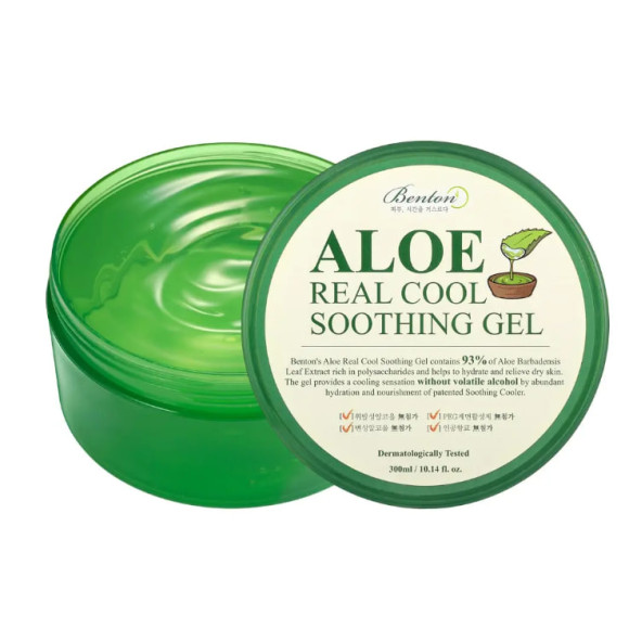 Універсальний заспокійливий гель з алое 93% Benton Aloe Real Cool Soothing Gel - фото №1