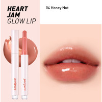 Сяючий блиск-помада в стіку Peripera Heart Jam Glow Lip 04 Honey Nut 1.4 г - фото №1