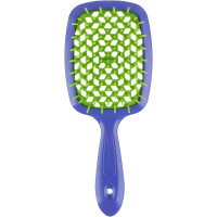 Гребінець для волосся фіолетова з зеленим  Janeke 1830 Superbrush The Original Italian 1 шт - фото №1