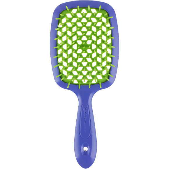 Гребінець для волосся фіолетова з зеленим  Janeke 1830 Superbrush The Original Italian 1 шт - фото №1